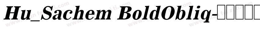 Hu_Sachem BoldObliq字体转换